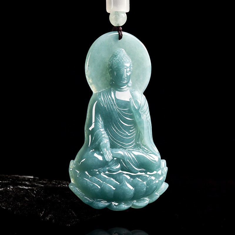 Woman Accessory - Kalung Liontin Buddha Giok Burma Alami