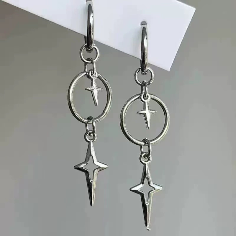 Women'S Accessories In The 90S - Anting Liontin Bintang Salib Punk yang