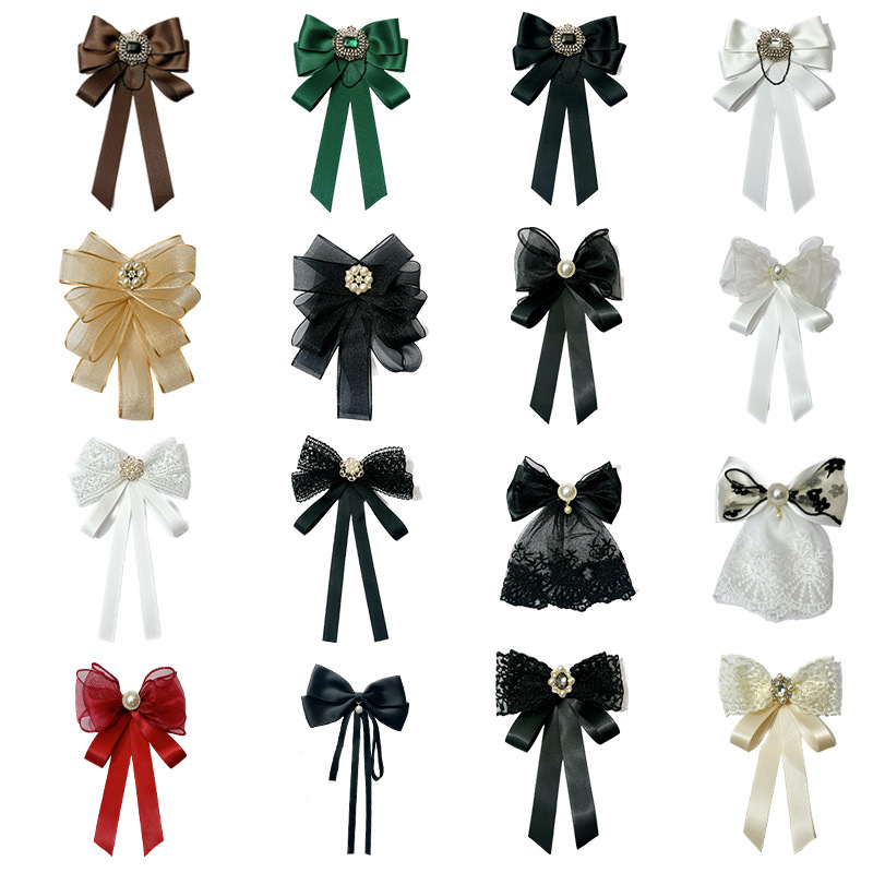 Women Accessories Bouquet - Pin bros dasi kupu-kupu kain Korea