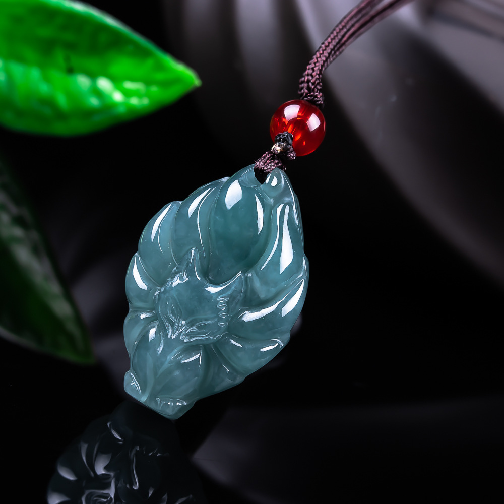 Woman Accessory - Kalung Liontin Rubah Giok Burma Alami