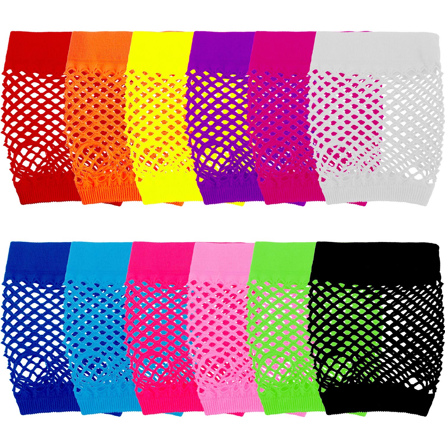 Women'S Accessories In The 90S - 24 Pasang Sarung Tangan Jaring Neon