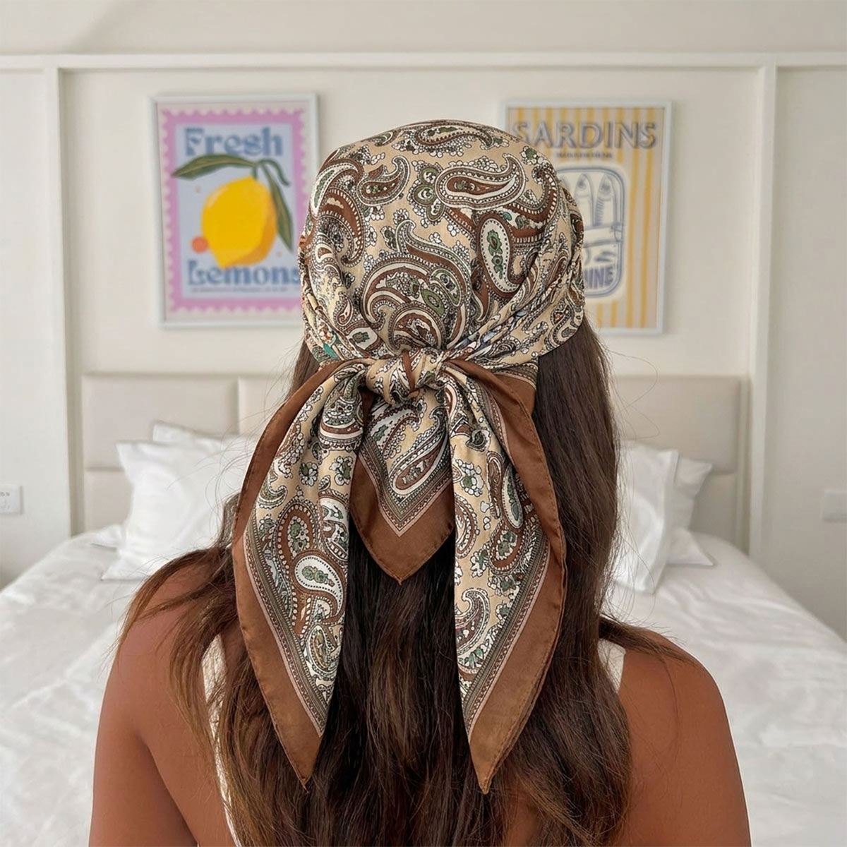 Silk Scarf Square - Syal Sutra Persegi Desain Baru untuk