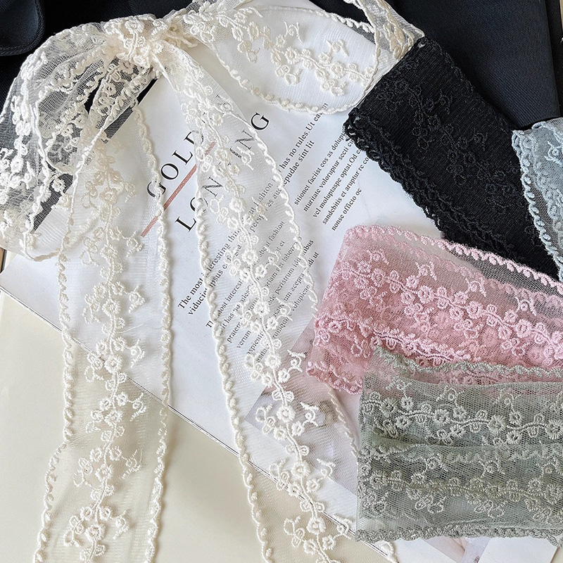 Women Accessories Bouquet - Pita Renda Bordir Bunga 1 Yard