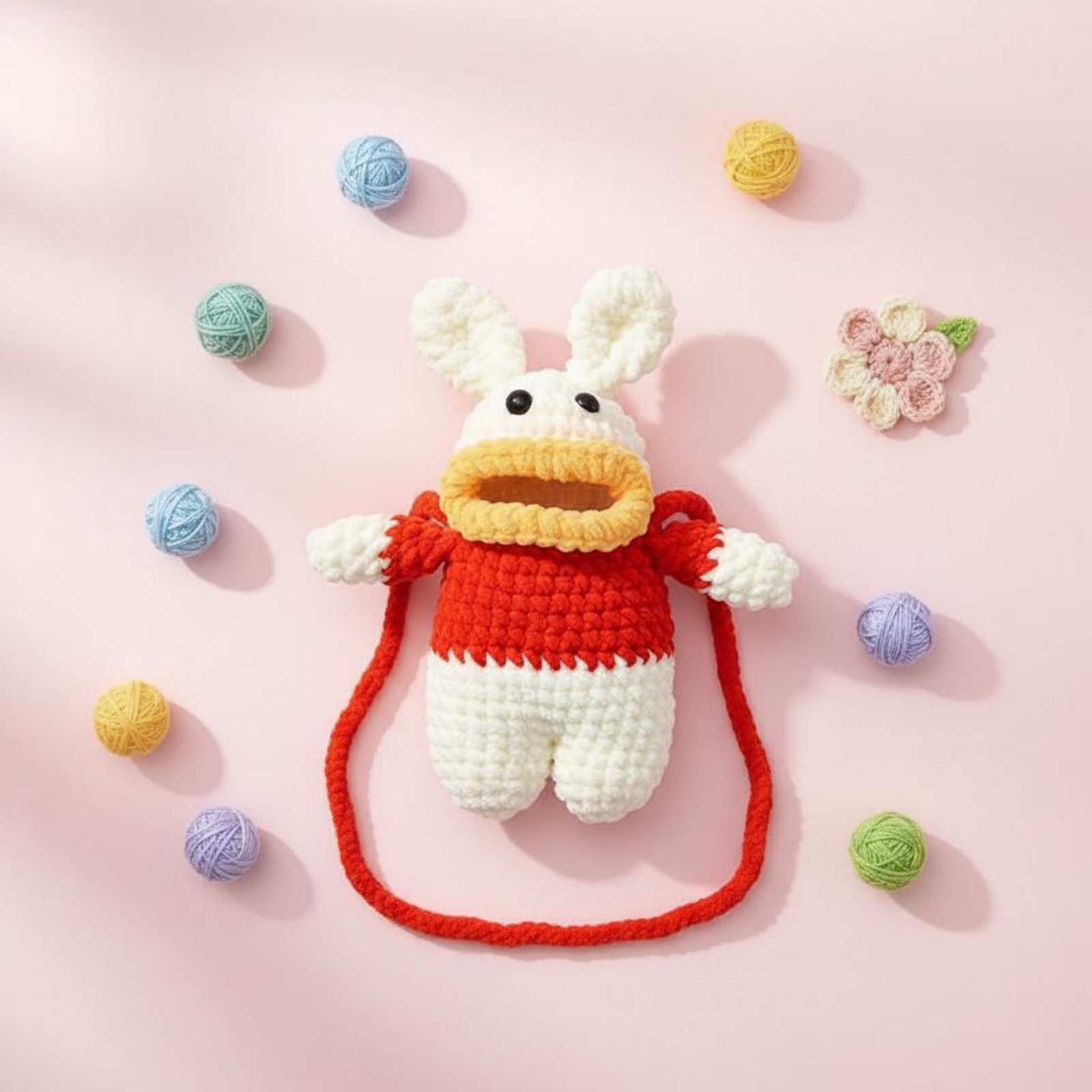 Women Accessories Bag - Tas Ponsel Katak Rajut Crochet Buatan
