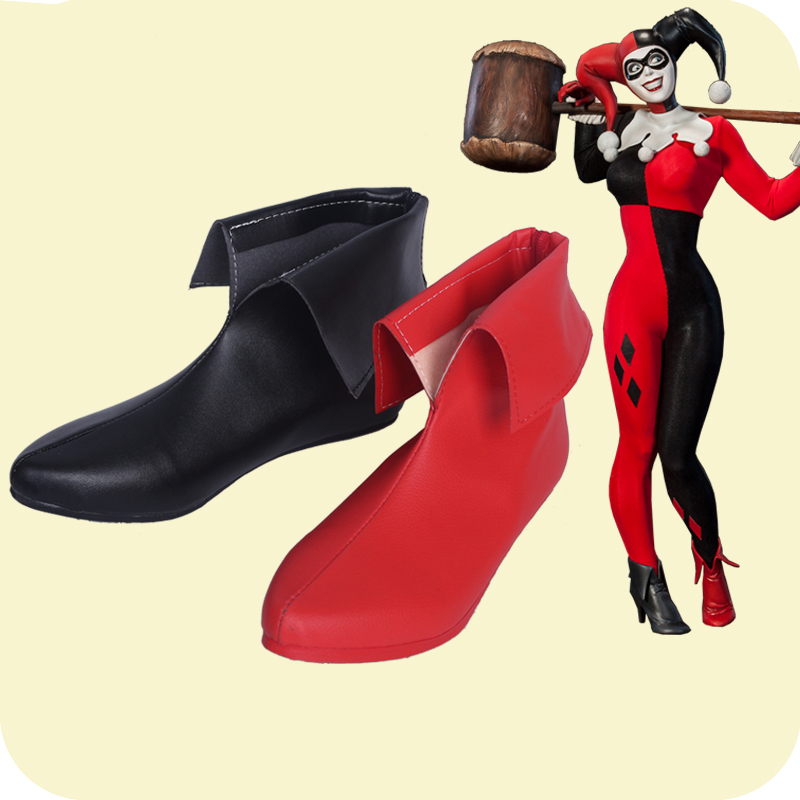 Women'S Harley Quinn Accessories - Sepatu Boot Quinn Cosplay Kesatria Arkham