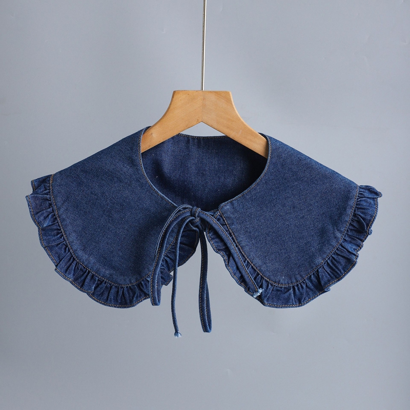 Kerah Selendang Denim Lipit ya - Woman Accessory ulasan dan harga