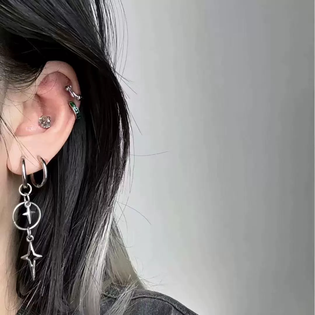 Anting Liontin Bintang Salib P - Women'S Accessories In The 90S ulasan dan harga