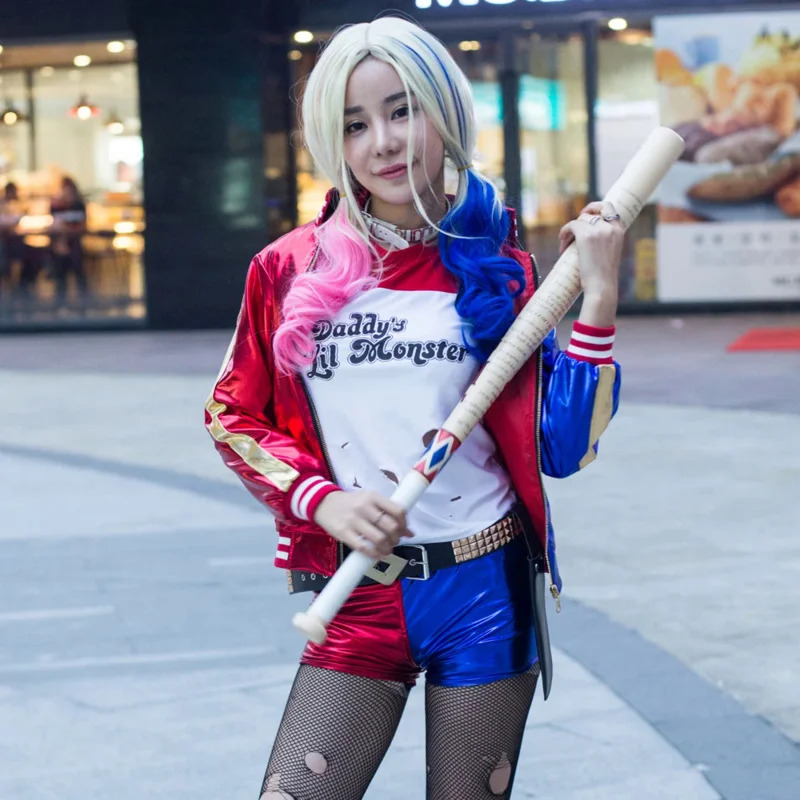 Kostum Cosplay Anime Harley Qu - Women'S Harley Quinn Accessories ulasan dan harga