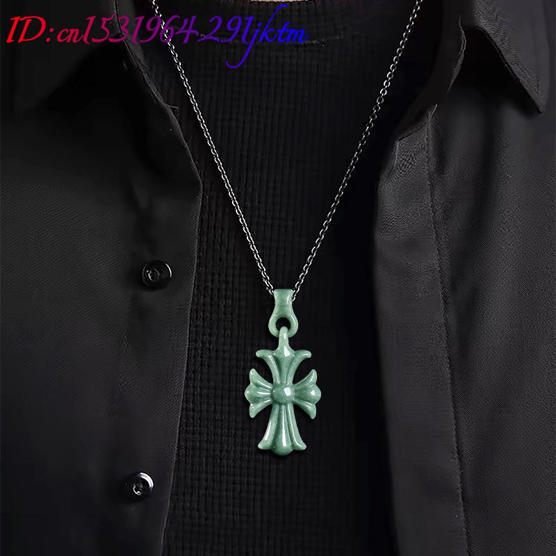 Kalung Liontin Salib Batu Giok - Woman Accessory ulasan dan harga