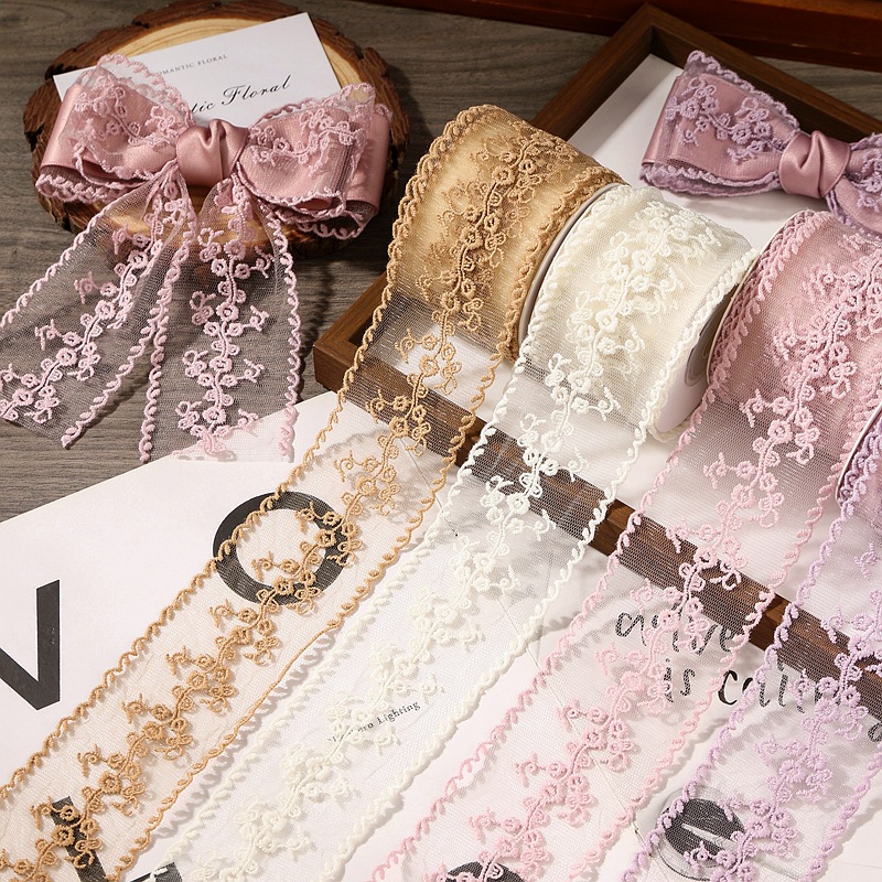 Pita Renda Bordir Bunga 1 Yard - Women Accessories Bouquet ulasan dan harga