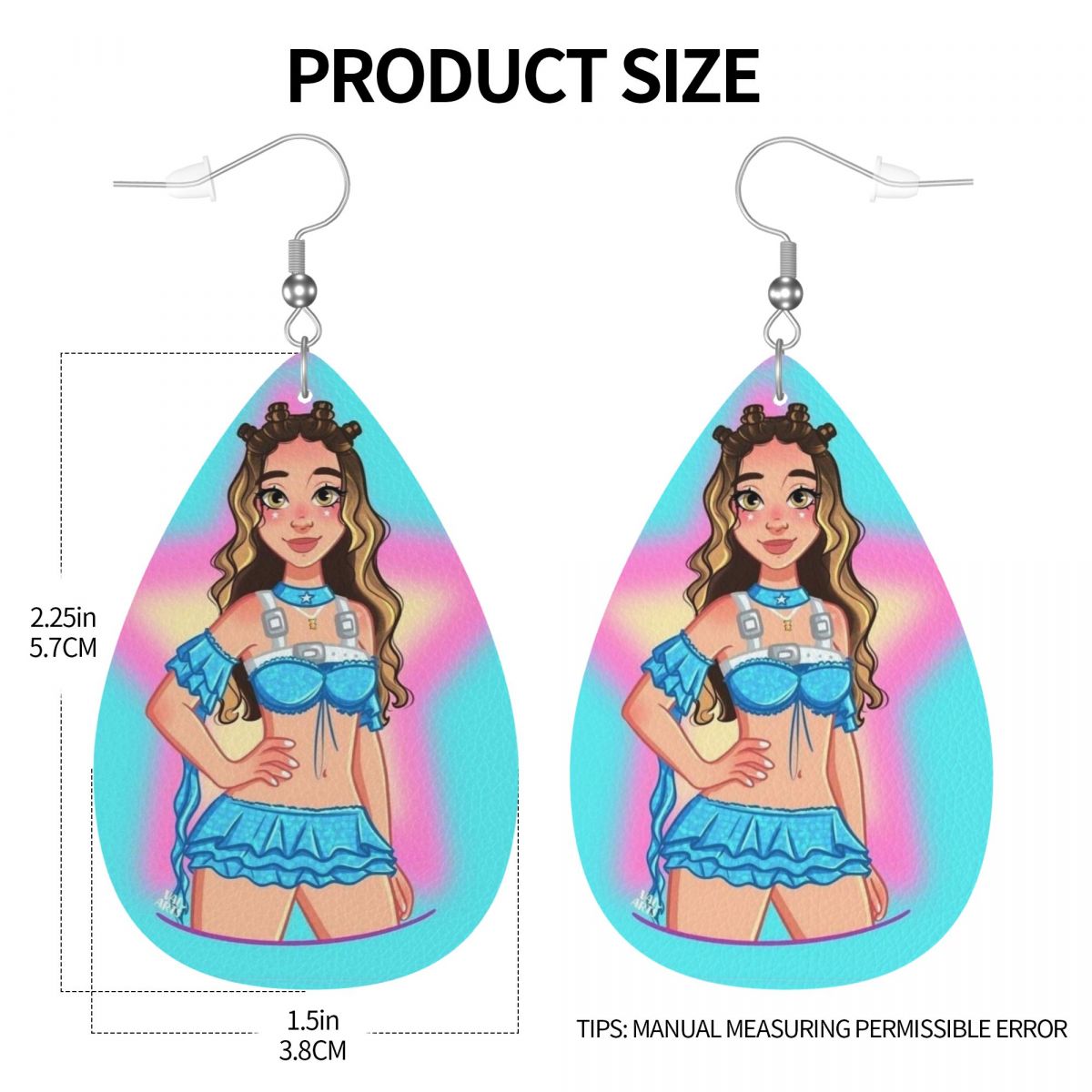 Anting-anting Kulit Bentuk Tet - Women Accessories Poster ulasan dan harga