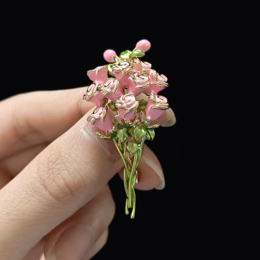 Bros Buket Mawar Enamel Merah  - Women Accessories Bouquet ulasan dan harga