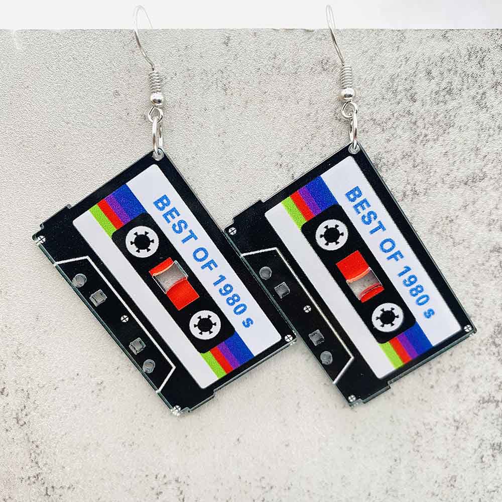 Anting-anting pita kaset antik - Women'S Accessories In The 90S ulasan dan harga