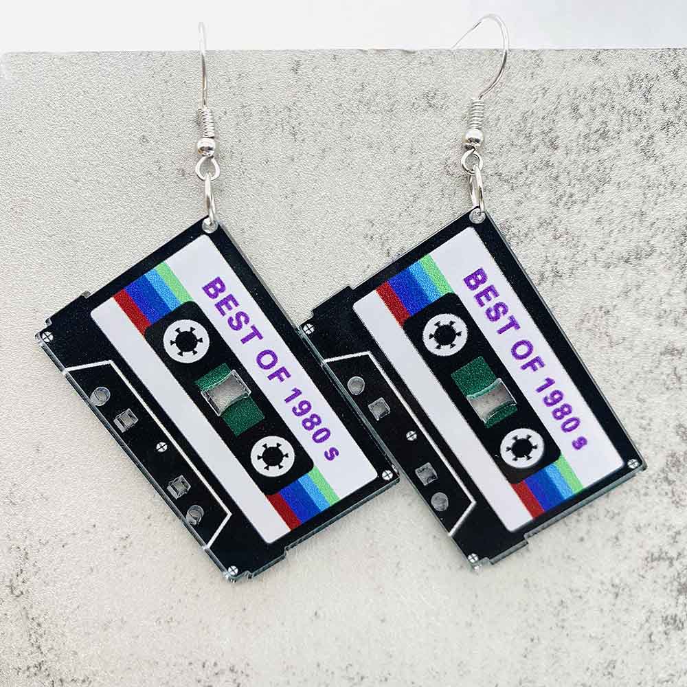 Anting-anting pita kaset antik - Women'S Accessories In The 90S ulasan dan harga