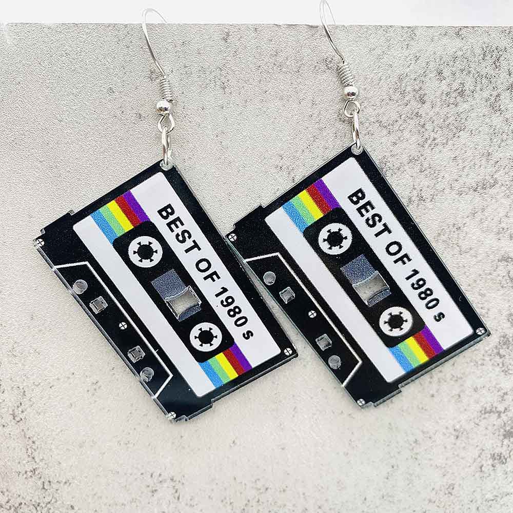 Anting-anting pita kaset antik - Women'S Accessories In The 90S ulasan dan harga