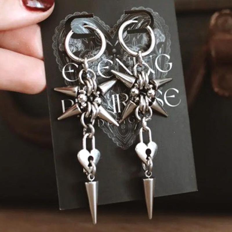 Anting-anting Salib Baja Anti  - Women'S Accessories In The 90S ulasan dan harga