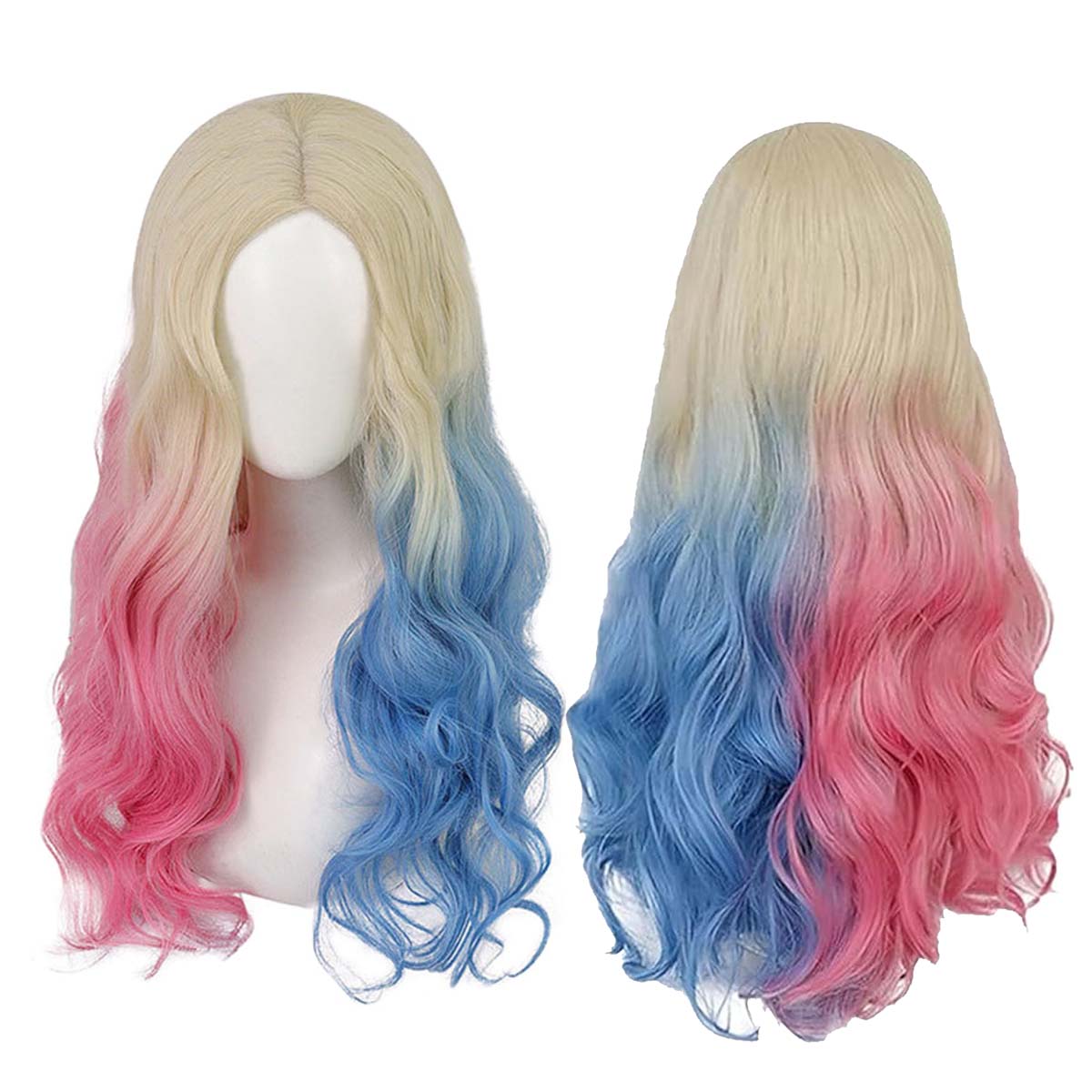 Wig Rambut Sintetis Bergelomba - Women'S Harley Quinn Accessories ulasan dan harga