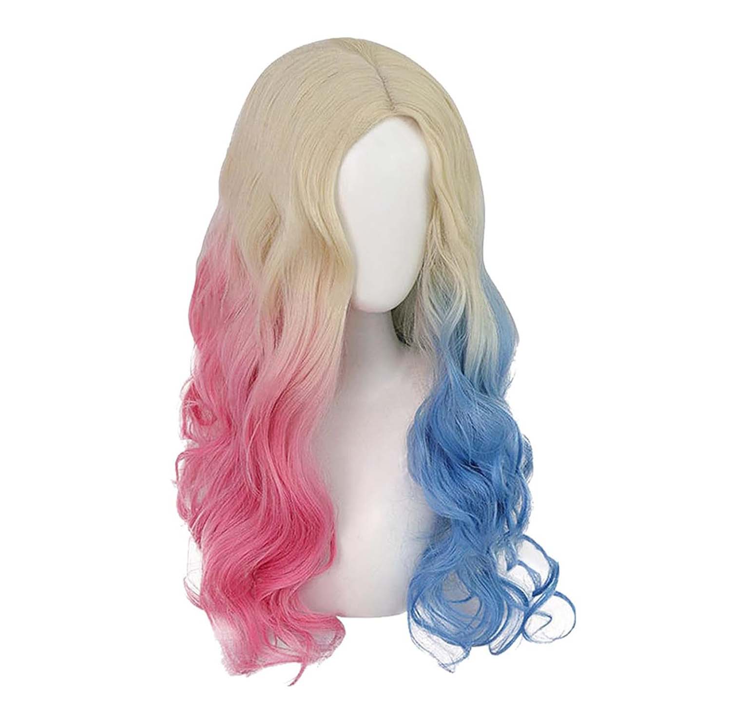 Wig Rambut Sintetis Bergelomba - Women'S Harley Quinn Accessories ulasan dan harga